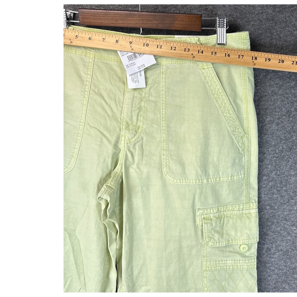 NWT American Eagle Baggy Jogger Womens 12 Lime Green Cargo High Rise Stretch - Picture 7 of 15